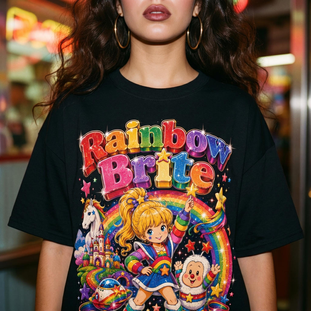 Rainbow Brite Sparkle Tee | Retro 80s Cartoon Unisex T-Shirt