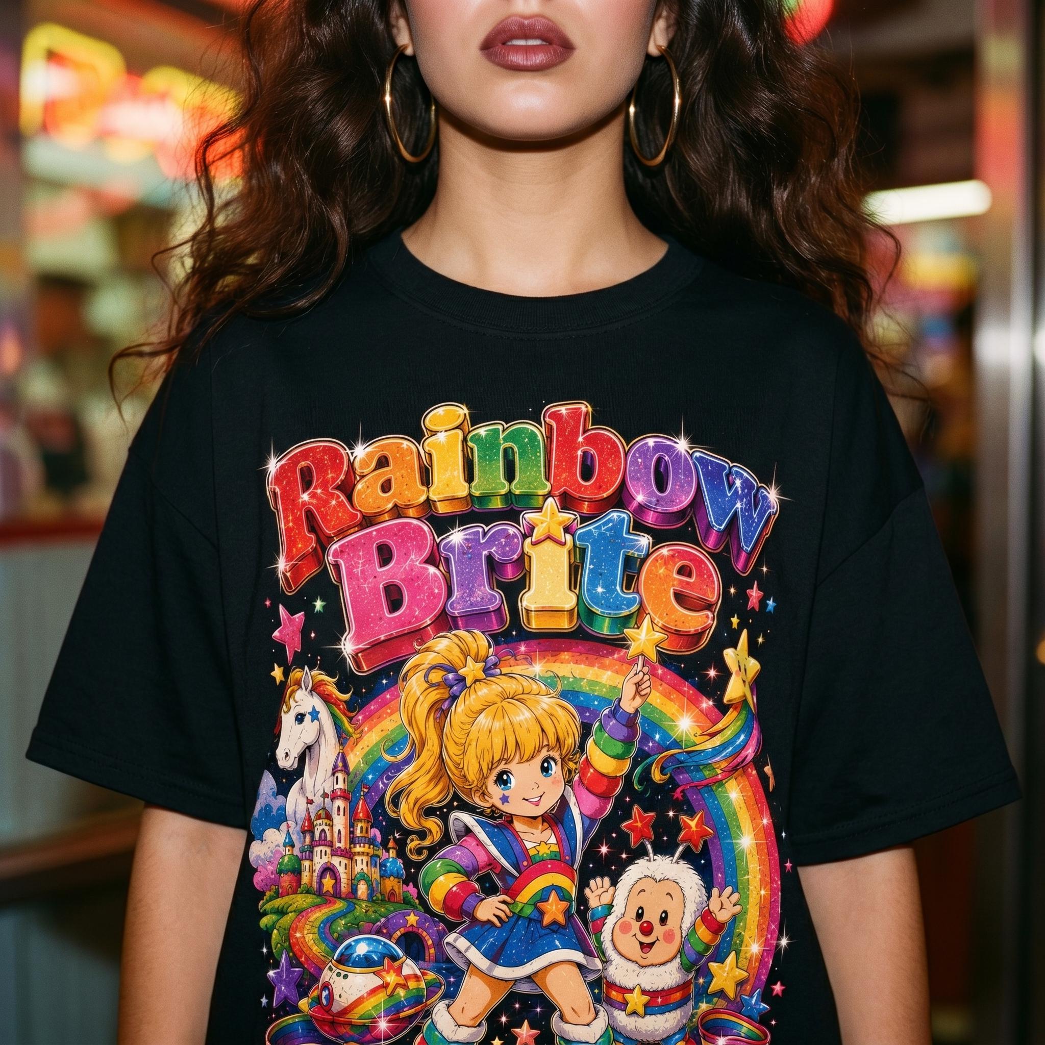 Rainbow Brite Sparkle Tee | Retro 80s Cartoon Unisex T-Shirt
