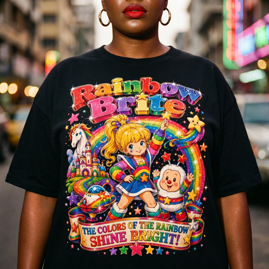 Rainbow Brite Sparkle Tee | Retro 80s Cartoon Unisex T-Shirt