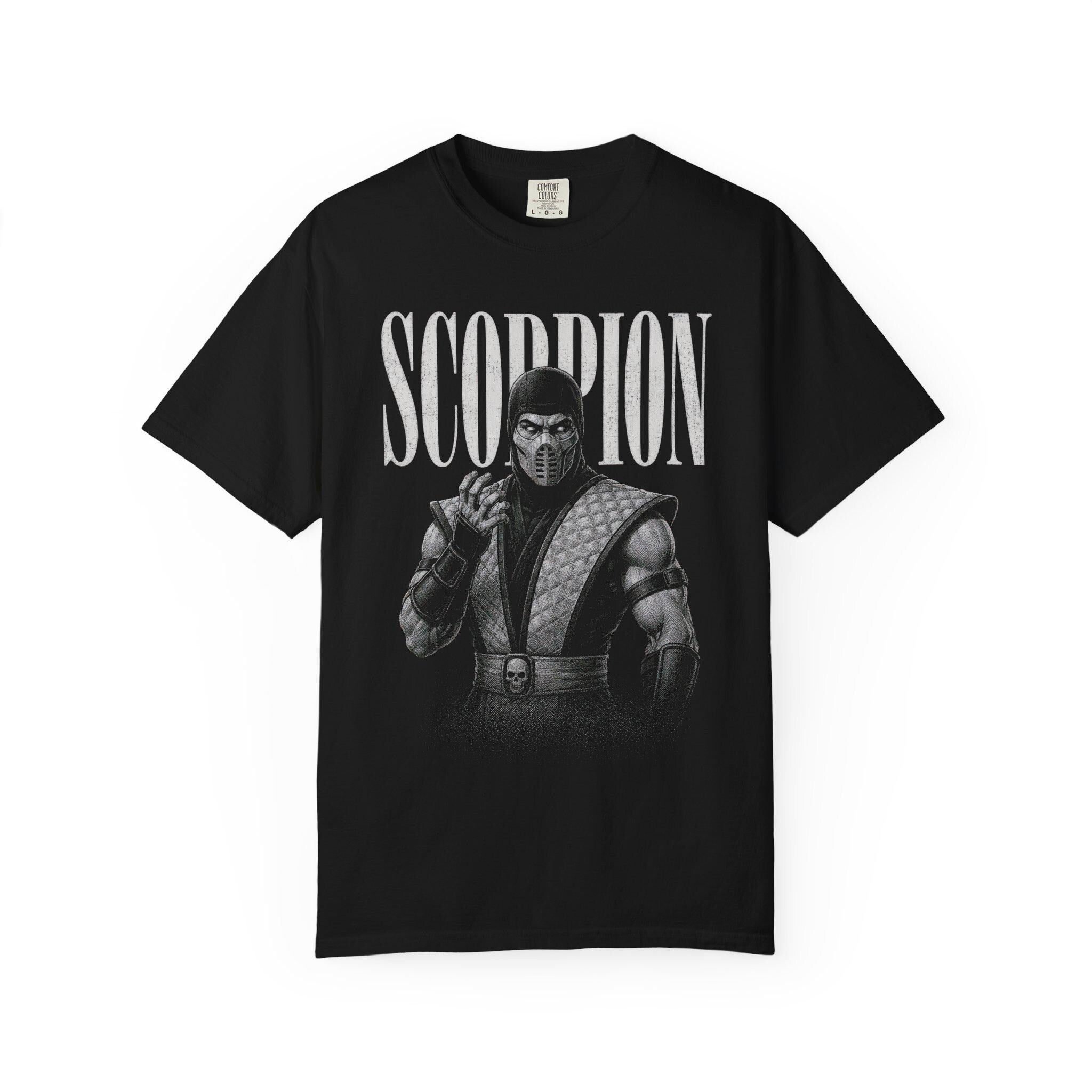 Mortal Kombat Scorpion T-Shirt | Halftone Gaming Comfort Colors Tee