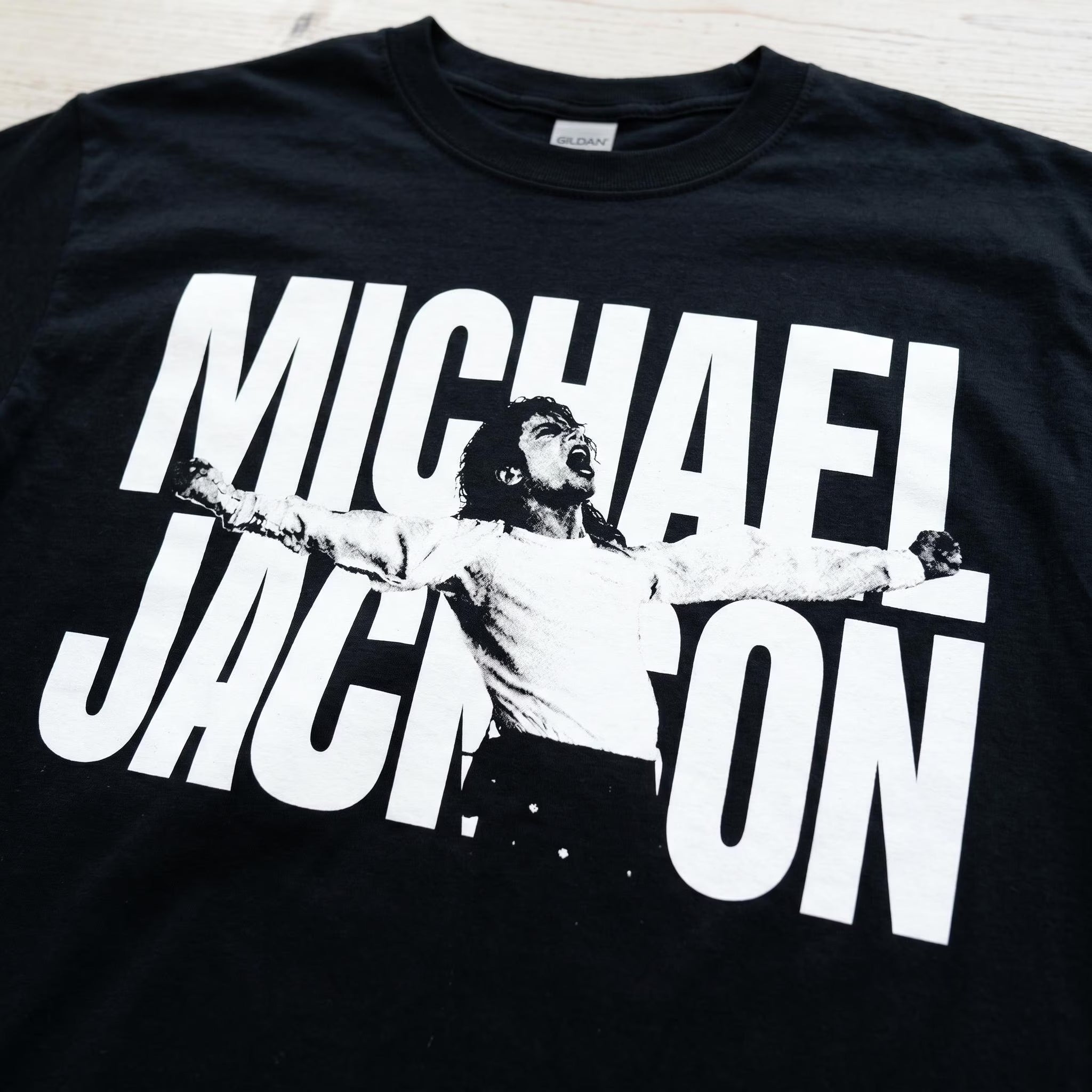 MJ White Text Pop Icon Tee