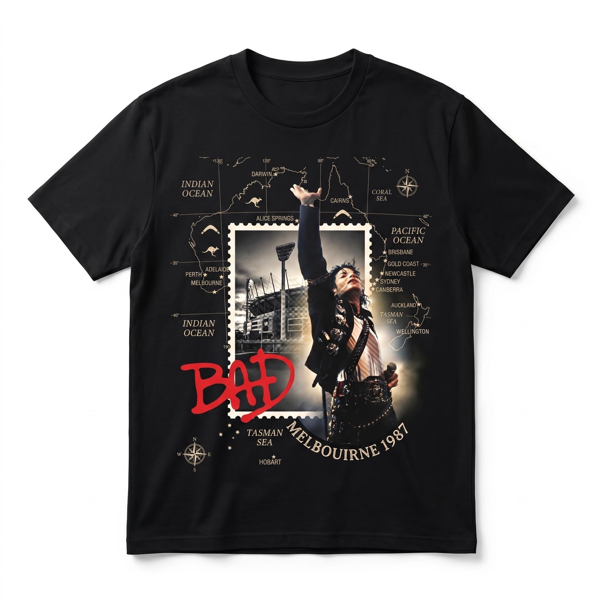 MJ Bad Tour Melbourne 87 Tee