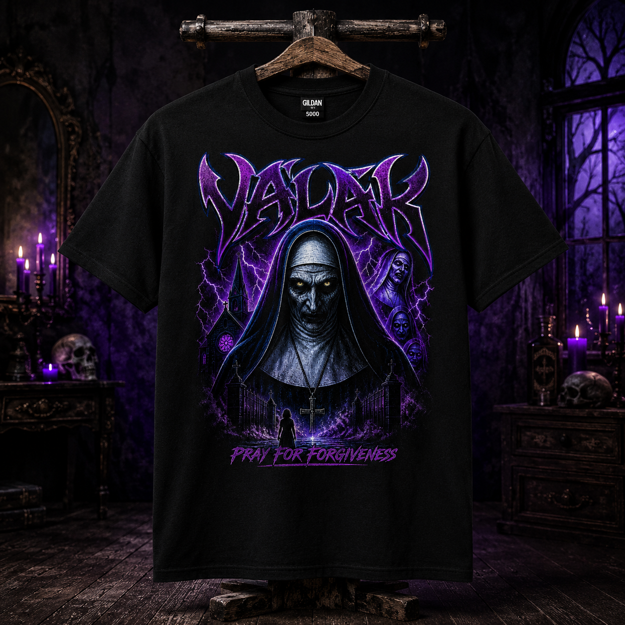 The Nun halftone tee front view