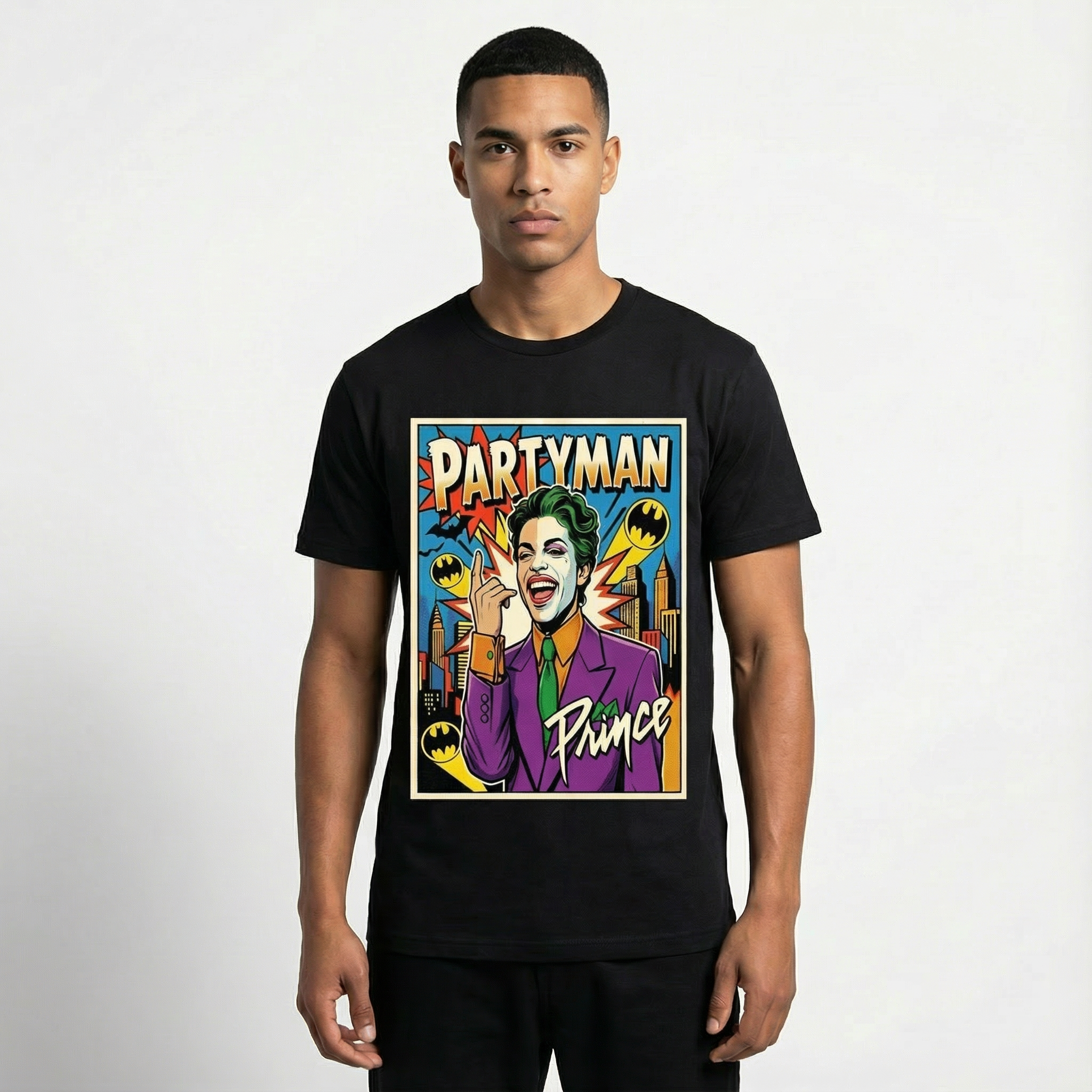 Prince Partyman Pop Art Tee - model wearing front