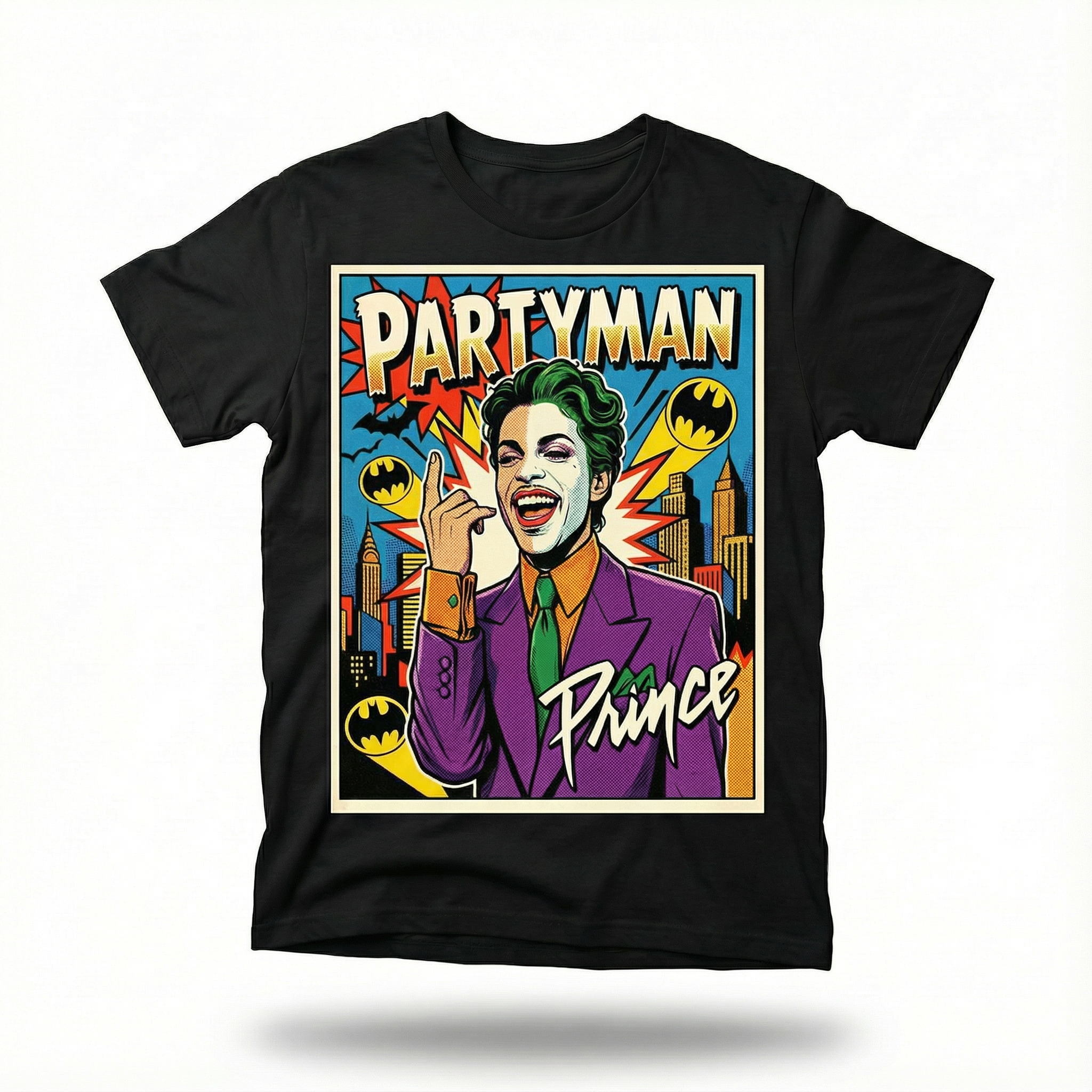 Prince Partyman Pop Art Tee - model wearing alt angle